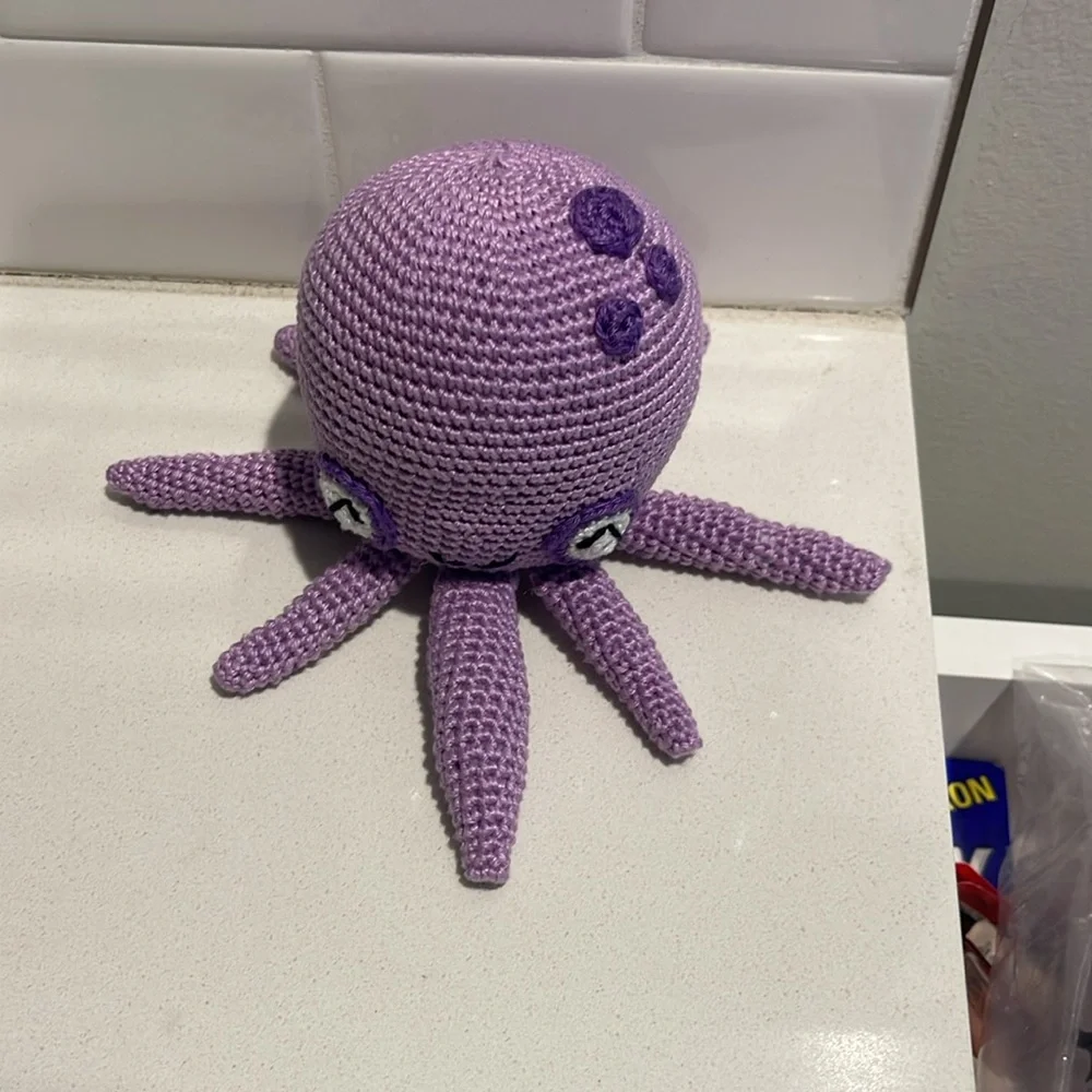 Hand Crafted Octopus 🐙 Amigurumi Crochet Doll Toy Figure Ocean Sea Water - Picture 3 of 12